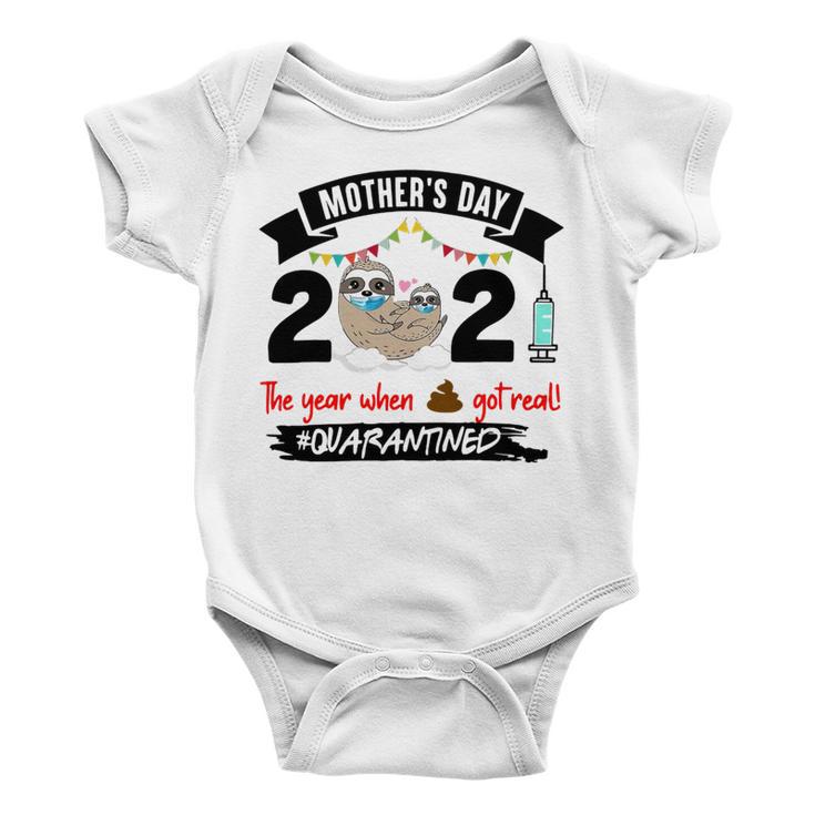 Sloth Mothers Day 2021 The Year When 848 Shirt Baby Onesie