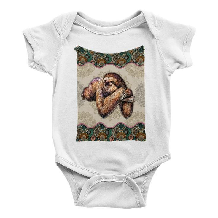 Sloth - Vintage Mandala Baby Onesie