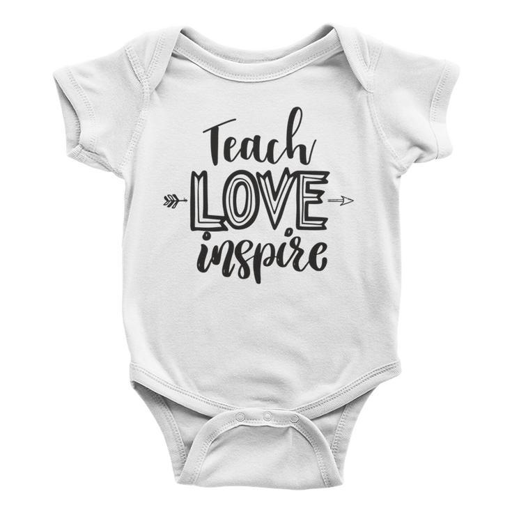 Teach Love Inspire Teacher Appreciation Day Back To School Baby Onesie