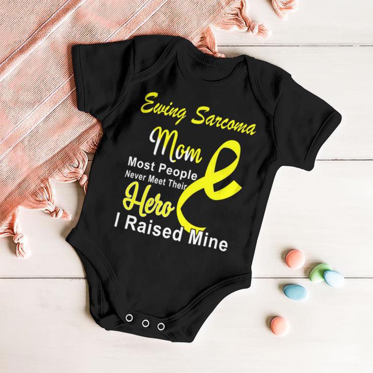 Ewings Sarcoma Mom Most People Never Meet Their Hero I Raised Mine Yellow Ribbon Ewings Sarcoma Ewings Sarcoma Awareness Baby Onesie