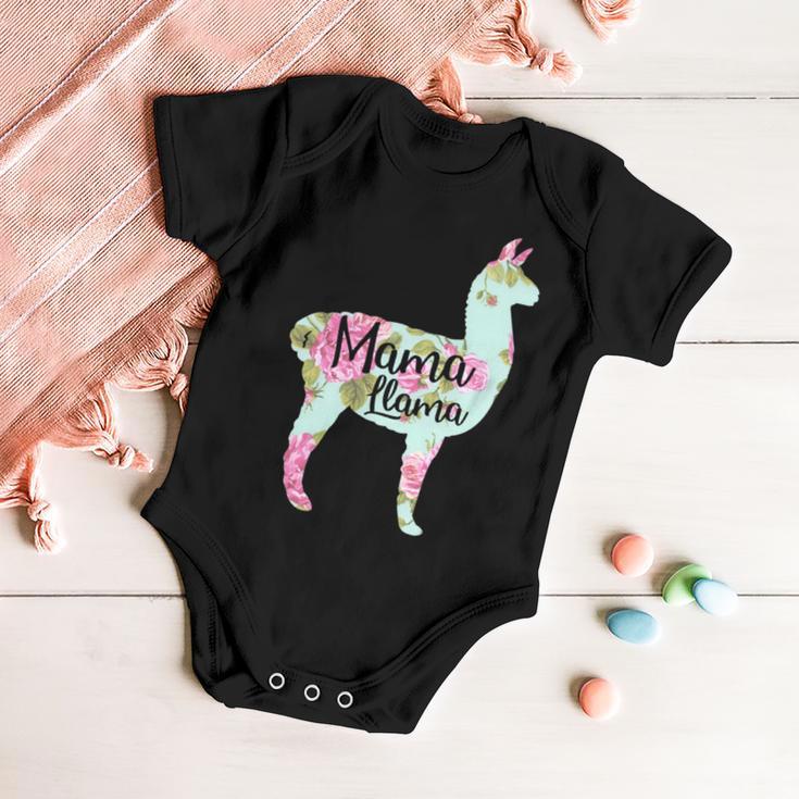 Mama Llama Floral V2 Baby Onesie