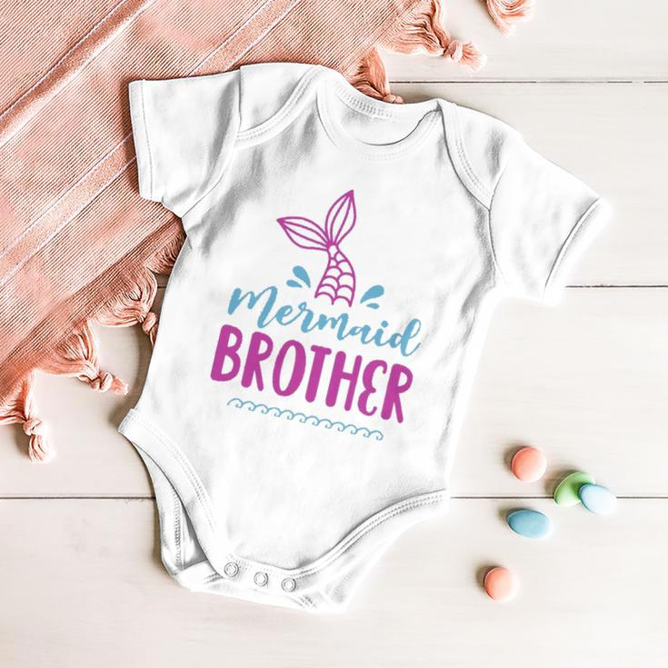 Birthday Mermaid Brother Matching Family For Boys Baby Onesie