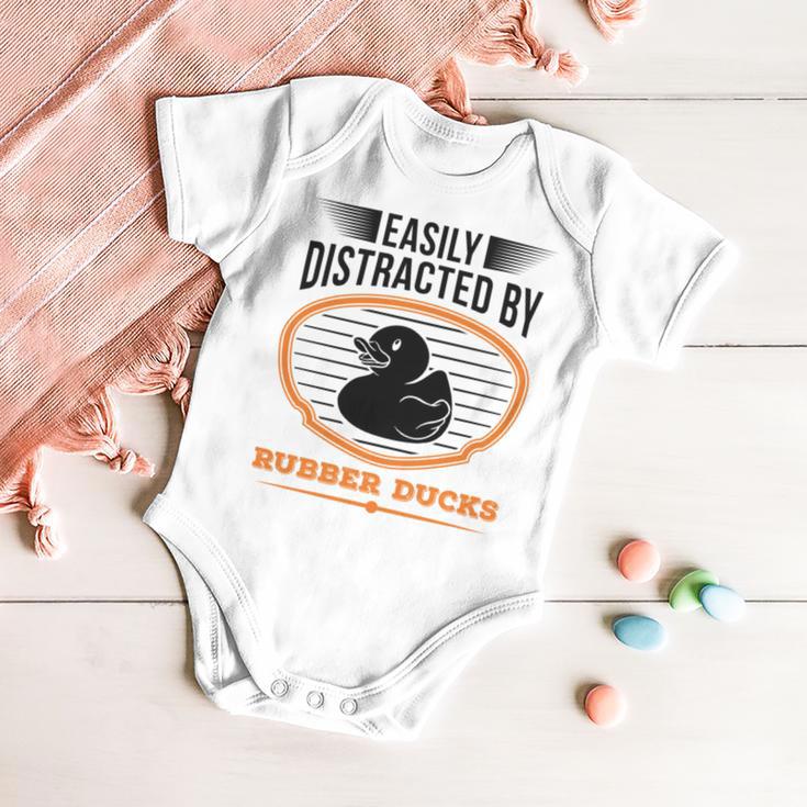 Easily Distracted By Rubber Ducks Duck Baby Onesie