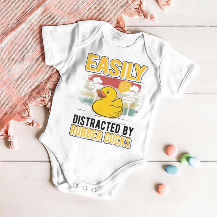 Easily Distracted By Rubber Ducks Duck V2 Baby Onesie