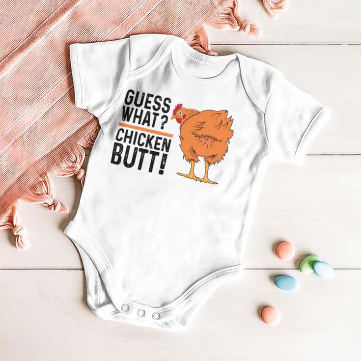 Funny Guess What Chicken Butt Baby Onesie