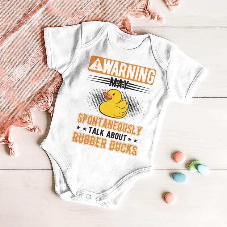 May Spontaneously Talk About Rubber Ducks V2 Baby Onesie