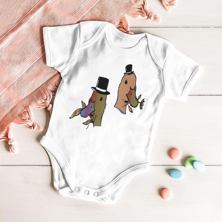 Romantic Duck Classy Ducks Baby Onesie