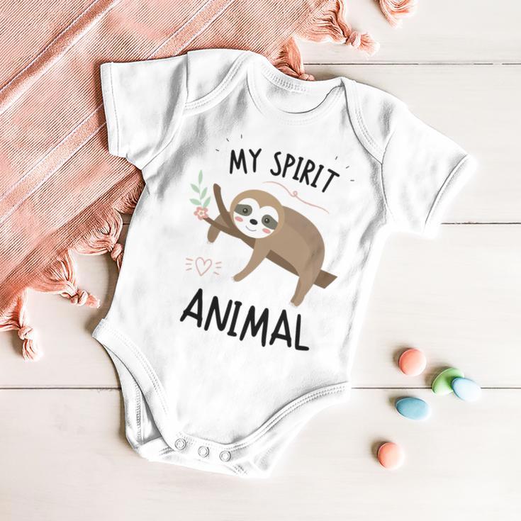 Sloth My Spirit Animal Nap Sloth Lazy 843 Shirt Baby Onesie