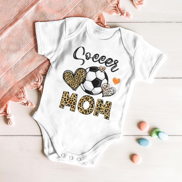 Soccer Mom Game Day Cheer Mom Leopard Mothers Day Baby Onesie