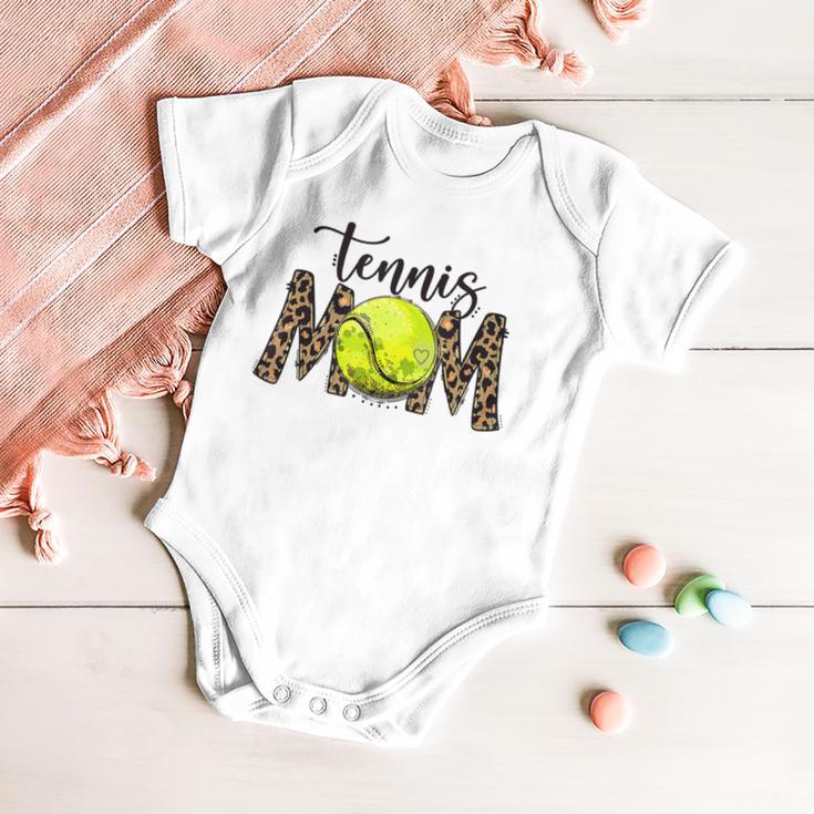 Tennis Mom Leopard Tennis Mom Mothers Day Baby Onesie