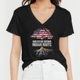 American Grown With Indian Roots - India Tee Women V-Neck T-Shirt
