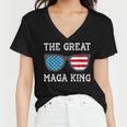 Anti Joe Biden Ultra Maga The Return Of The Great Maga King V3 Women V-Neck T-Shirt