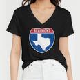 Beaumont Texas Tx Interstate Highway Vacation Souvenir Women V-Neck T-Shirt