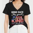 Bring Back The Great Maga King 2024 4Th Of July Trump 2024T President Trump Tee Republican Anti Biden Women V-Neck T-Shirt