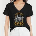 Cv-60 Uss Saratoga United States Navy Women V-Neck T-Shirt