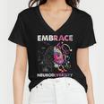 Embrace Neurodiversity Funny V4 Women V-Neck T-Shirt