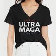 Funny Anti Joe Biden Ultra Maga Support Trump Patriotic Women V-Neck T-Shirt