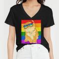 Funny Cat Lgbt Gay Rainbow Pride Flag Boys Men Girls Women Women V-Neck T-Shirt Funny Cat Lgbt Gay Rainbow Pride Flag Boys Men Girls Women Women V-Neck T-Shirt