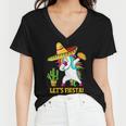 Funny Dabbing Taco Cinco De May Mexican Food V4 Women V-Neck T-Shirt