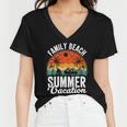 Funny Enjoy The Summer Family Beach Summer Vacation Women V-Neck T-Shirt