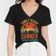 Funny Family Beach Summer Vacation Women V-Neck T-Shirt