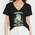 Funny Leprechaun Biden Happy Halloween For St Patricks Day Women V-Neck T-Shirt