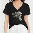 George Washington Stay Strapped Or Get Clapped 4Th Of July Women V-Neck T-Shirt