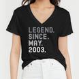 Legend Since May 2003 19 Years Old 19Th Birthday Gifts Women V-Neck T-Shirt