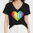 Lgbtq Ally For Gay Pride Men Women Children Women V-Neck T-Shirt