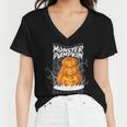 Monster Pumpkin Women V-Neck T-Shirt