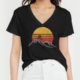 Mountain Bike Vintage Sunset Design Graphic 235 Trending Shirt Women V-Neck T-Shirt