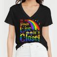 No One Should Live In A Closet Lgbt-Q Gay Pride Proud Ally Women V-Neck T-Shirt