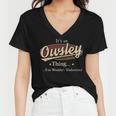 Owsley Shirt Personalized Name GiftsShirt Name Print T Shirts Shirts With Name Owsley Women V-Neck T-Shirt