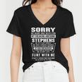 Stephens Name Gift Sorry My Heart Only Beats For Stephens Women V-Neck T-Shirt