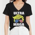 Ultra Maga Joe Biden Pro Trump Gift Women V-Neck T-Shirt