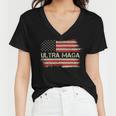 Ultra Maga Trump V2 Women V-Neck T-Shirt