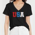 Usa Fouth Of July Teeamerica United States Women V-Neck T-Shirt