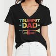 Vintage Trumpet Cool Retro Trumpet Player 159 Shirt Women V-Neck T-Shirt