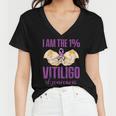 Vitiligo Awareness One Vitiligo Awareness Women V-Neck T-Shirt