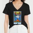 Wait Is This Pixel Art Tarot Yellow - Major Arcana The Lovers Design For Stickers And Women V-Neck T-Shirt