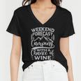 Weekend Forecast Mountain Camper 11 Shirt Women V-Neck T-Shirt