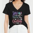 Womens Retirement Plan On Quilting Lover Quilter Novelty Women V-Neck T-Shirt