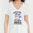 Abuelacorn Funny Unicorn Dabbing Gift Like A Normal Abuela But More Awesome Women V-Neck T-Shirt