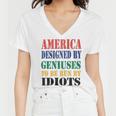 America Designed By Geniuses To Be Run By Idiots Impeach 46 Joe Biden Essential Tshirt Women V-Neck T-Shirt