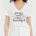 Baby Shower Text Design Brand New And Beautiful Women V-Neck T-Shirt