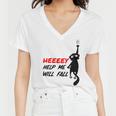 Black Cat Sayes Hey Cat Sayes Hey Women V-Neck T-Shirt