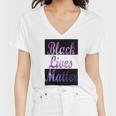 Black Lives Matter Minding My Black Owned Business Women V-Neck T-Shirt