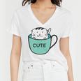 Cute Cat In Mug Women V-Neck T-Shirt