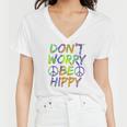 Donut Worry Be Happy Women V-Neck T-Shirt