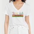 Free-Ish Since 1865 Juneteenth Black Freedom 1865 Black Pride Women V-Neck T-Shirt